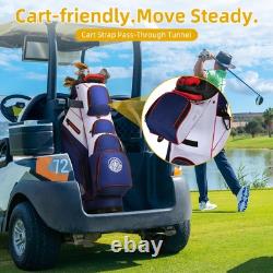 Shopsource 14 Way Golf Cart Bag, Molded Top Club Bags with Full-length Dividers
