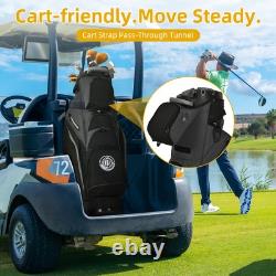 Shopsource 14 Way Golf Cart Bag, Molded Top Club Bags with Full-length Dividers