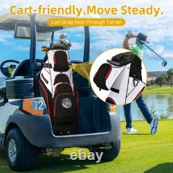 Shopsource 14 Way Golf Cart Bag, Molded Top Club Bags with Full-length Dividers