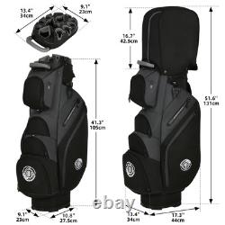 Shopsource 14 Way Golf Cart Bag, Molded Top Club Bags with Full-length Dividers
