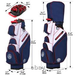Shopsource 14 Way Golf Cart Bag, Molded Top Club Bags with Full-length Dividers