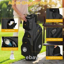 Shopsource 14 Way Golf Cart Bag, Molded Top Club Bags with Full-length Dividers
