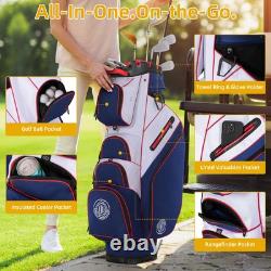 Shopsource 14 Way Golf Cart Bag, Molded Top Club Bags with Full-length Dividers