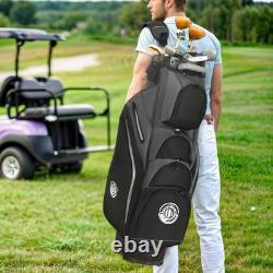 Shopsource 14 Way Golf Cart Bag, Molded Top Club Bags with Full-length Dividers