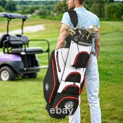 Shopsource 14 Way Golf Cart Bag, Molded Top Club Bags with Full-length Dividers