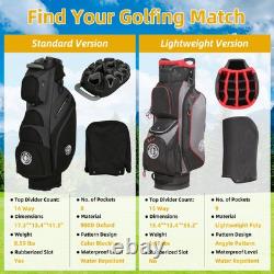 Shopsource 14 Way Golf Cart Bag, Molded Top Club Bags with Full-length Dividers