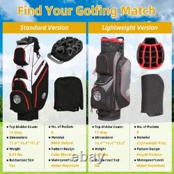 Shopsource 14 Way Golf Cart Bag, Molded Top Club Bags with Full-length Dividers