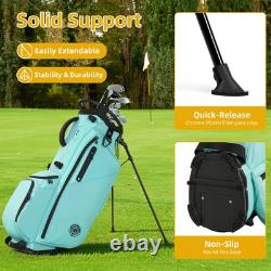 Shopsource 14-Way Golf Stand Bag, Padded Strap & Rain Cover