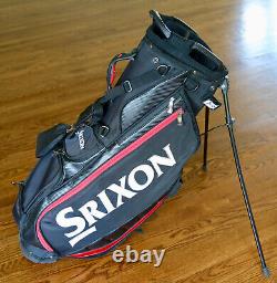 Srixon Caddy 4-Way Golf Carry/ Stand Bag with Rain Hood Black PGA Tour Used by SL