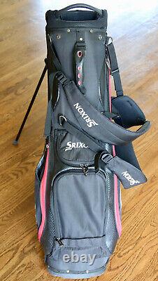 Srixon Caddy 4-Way Golf Carry/ Stand Bag with Rain Hood Black PGA Tour Used by SL