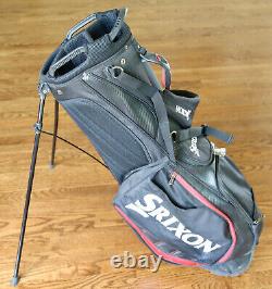 Srixon Caddy 4-Way Golf Carry/ Stand Bag with Rain Hood Black PGA Tour Used by SL