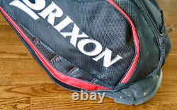 Srixon Caddy 4-Way Golf Carry/ Stand Bag with Rain Hood Black PGA Tour Used by SL