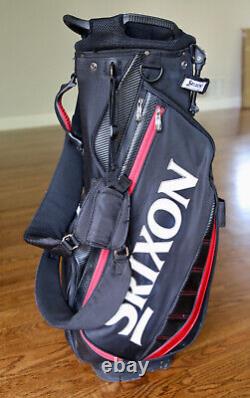 Srixon Caddy 4-Way Golf Carry/ Stand Bag with Rain Hood Black PGA Tour Used by SL