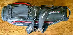 Srixon Caddy 4-Way Golf Carry/ Stand Bag with Rain Hood Black PGA Tour Used by SL