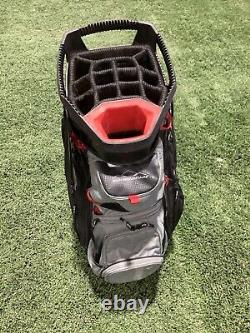 Sun Mountain 2024 C-130 Golf Cart Bag 14-Way Cart Bag BLACK / RED / GRAY