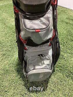 Sun Mountain 2024 C-130 Golf Cart Bag 14-Way Cart Bag BLACK / RED / GRAY