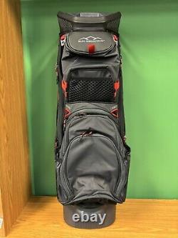 Sun Mountain 2024 C-130 Golf Cart Bag 14-Way Cart Bag Black/ Steel/rush Red