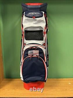 Sun Mountain 2024 C-130 Golf Cart Bag 14-Way Cart Bag NAVY / WHITE / RED USA