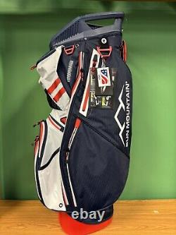 Sun Mountain 2024 C-130 Golf Cart Bag 14-Way Cart Bag NAVY / WHITE / RED USA