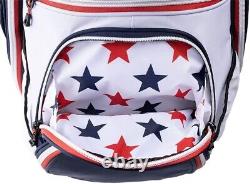 Sun Mountain 2024 C-130 Golf Cart Bag 14-Way Cart Bag NAVY / WHITE / RED USA