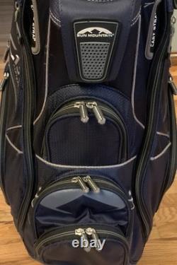Sun Mountain C-130 14-Way Dark Blue Golf Cart Bag with Rain Cover