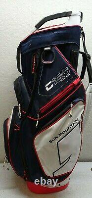 Sun Mountain C-130 Cart Bag 14 Ind. Full Dividers 2019 Navy/White/Red USA READ