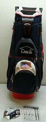 Sun Mountain C-130 Cart Bag 14 Ind. Full Dividers 2019 Navy/White/Red USA READ