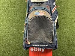 Sun Mountain C-130 Cart Bag USA Golf Bag Blue White Red 14-Way Divide Top