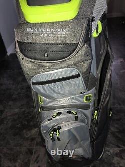 Sun Mountain C-130 Cart / Tour Golf Bag Gunmetal and Lime Green