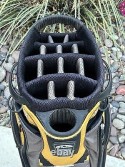 Sun Mountain C-130 Golf Cart Bag 14 Way Divider Yellow Black Grey