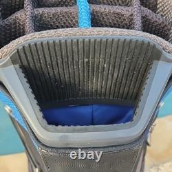 Sun Mountain C-130 Golf Cart Bag 14 Way Divider with Strap Black Blue + Rain Cover