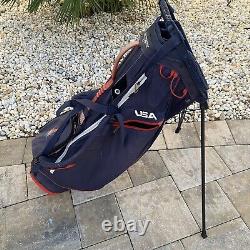 Sun Mountain C-130 Golf Cart Bag 14-Way Red White Blue Dual Shoulder Strap USA