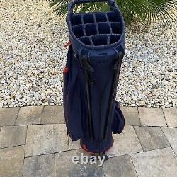 Sun Mountain C-130 Golf Cart Bag 14-Way Red White Blue Dual Shoulder Strap USA