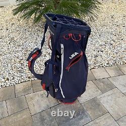 Sun Mountain C-130 Golf Cart Bag 14-Way Red White Blue Dual Shoulder Strap USA