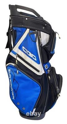 Sun Mountain C130 14 Way Blue & White Golf Cart Club Stand Bag with Shoulder Strap