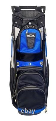 Sun Mountain C130 14 Way Blue & White Golf Cart Club Stand Bag with Shoulder Strap