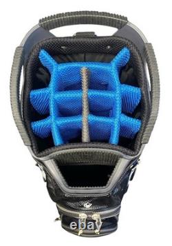 Sun Mountain C130 14 Way Blue & White Golf Cart Club Stand Bag with Shoulder Strap