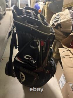 Sun Mountain C130 14 Way Golf Cart Bag with Strap- Black with Hood