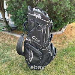 Sun Mountain C130 15 Way Cart Bag Black 8 Pocket Golf Carry Strap