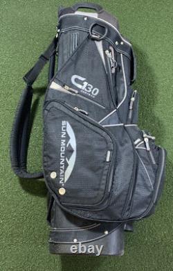 Sun Mountain C130 Cart Golf Bag Black Gray 14-Way Divide Strap