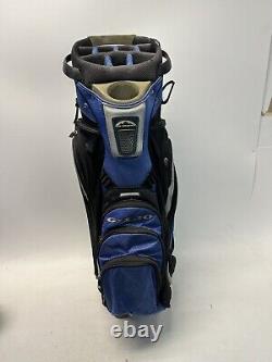 Sun Mountain C130 Cart Golf Bag Blue Black Gray 14-Way Divide Strap