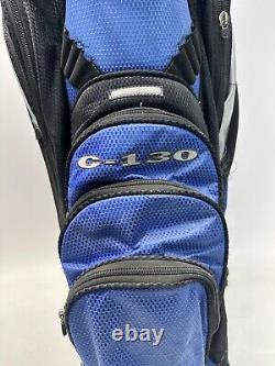 Sun Mountain C130 Cart Golf Bag Blue Black Gray 14-Way Divide Strap