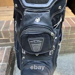 Sun Mountain C130 Golf Cart Bag 14 Way with Strap- Black/Blue Broken Zipper