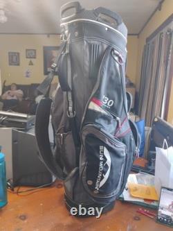 Sun Mountain C130 Golf Club Cart Bag 14-Way Black/ Red WithCover, Excellent Cond
