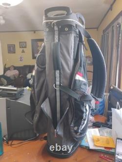 Sun Mountain C130 Golf Club Cart Bag 14-Way Black/ Red WithCover, Excellent Cond