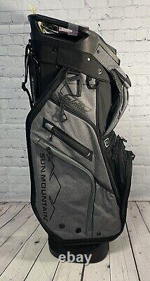 Sun Mountain Golf C-130 Supercharged 14-Way Divided Cart Bag Black Carbon Ltd Ed