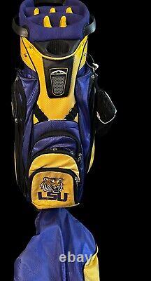 Sun Mountain NCAA Golf LSU Tigers 14 Way Cart Bag With Rain Cover