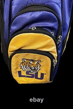 Sun Mountain NCAA Golf LSU Tigers 14 Way Cart Bag With Rain Cover