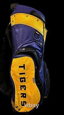 Sun Mountain NCAA Golf LSU Tigers 14 Way Cart Bag With Rain Cover