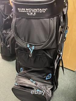 Sun Mountain New Golf Maverick 2022 14-Way Cart Bag Black/Gunmetal/Ocean